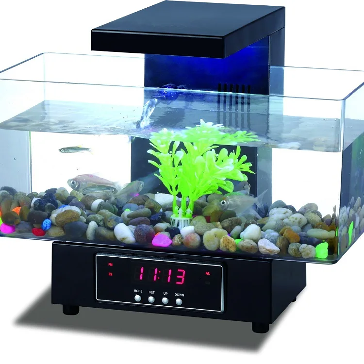 

wholesale mini betta fish tank HD transparent square desktop aquarium small fish tank aquarium plastic fish tank