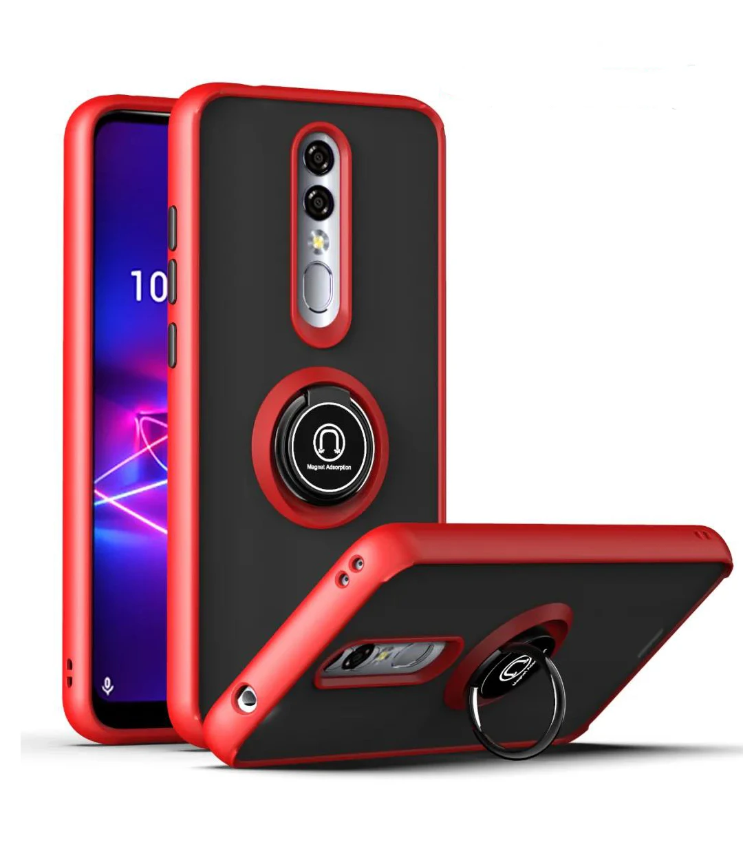 

2020 New Matte PC TPU Phone Case Back Cover with 360 Magnetic Ring for iphone 7 8 xr xs 11 12pro max