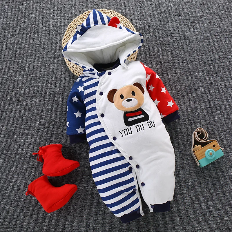 

YQ575 free shipping quality hooded infant and toddlers clothing wholesale jumpsuit long sleeve clothes designs for baby girls