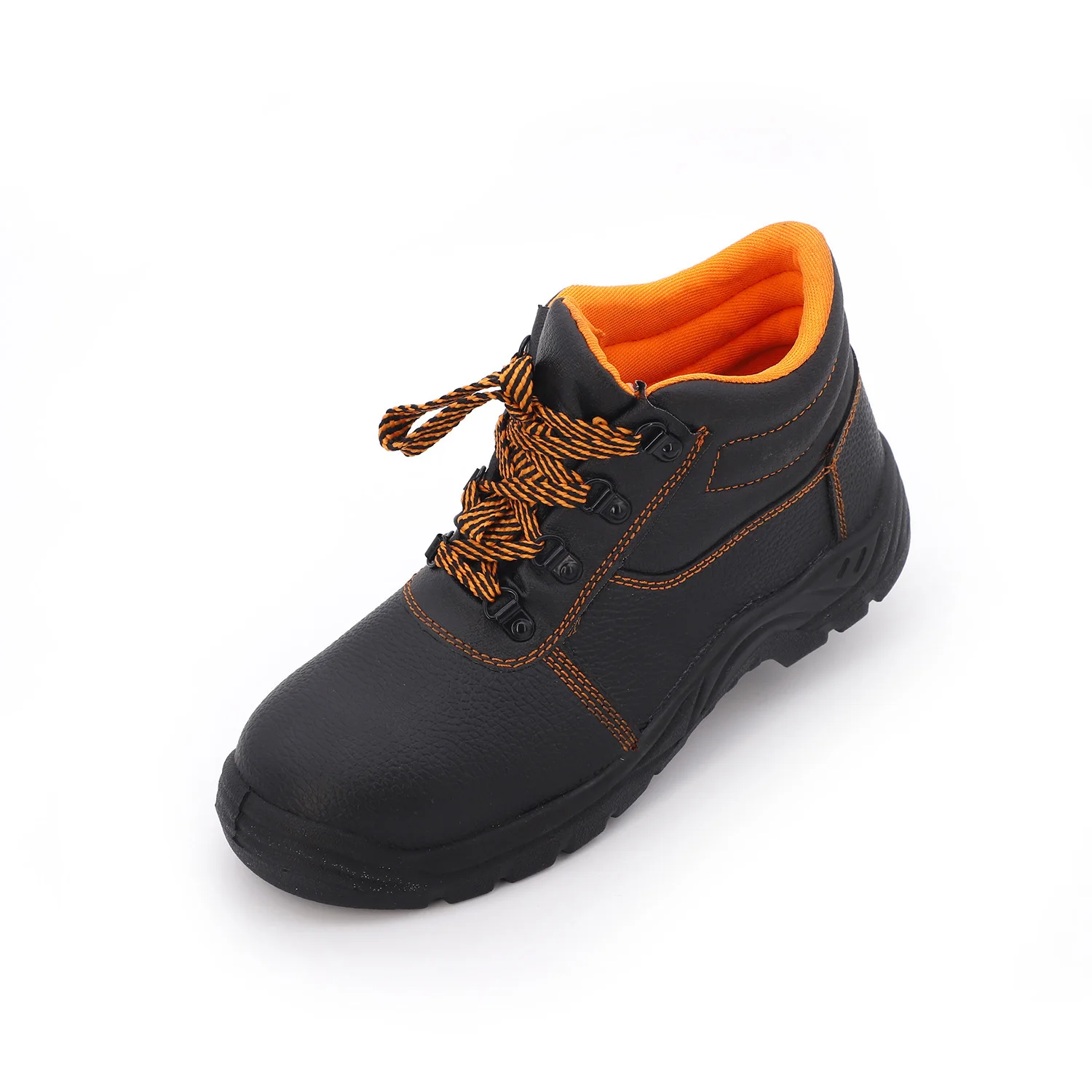 Black Steel Safety Shoes Construction Industrial Cheap Safety Shoes ...