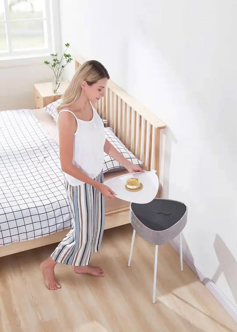 Fashionable Design Multiuse Living Room Smart Music Furniture Bluetooth With Removable Tray With USB Port Table Speaker - ANKUX.COM