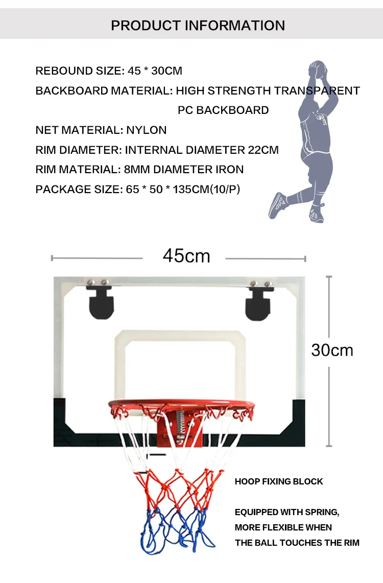 Basketball Stand And Hoop Transparent Basketball Frame Indoor Children