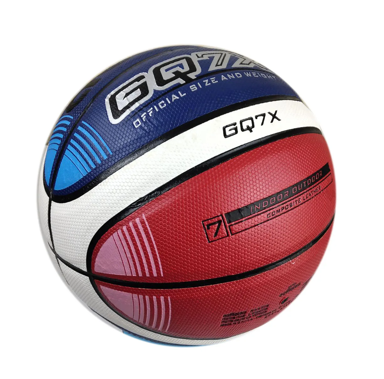 

custom size  newest colorful AOLILAI BGQ7X basketball basketbol Composite leather men basketball for indoor outdoor, Red, blue, white