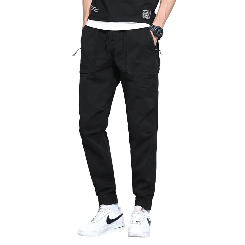 

Wholesale Custom Streetwear Hiking With Pockets Utility Khaki Black Stack Cargo Pants Men, 4colors