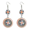 New accessories alloy drop round sun flower earrings