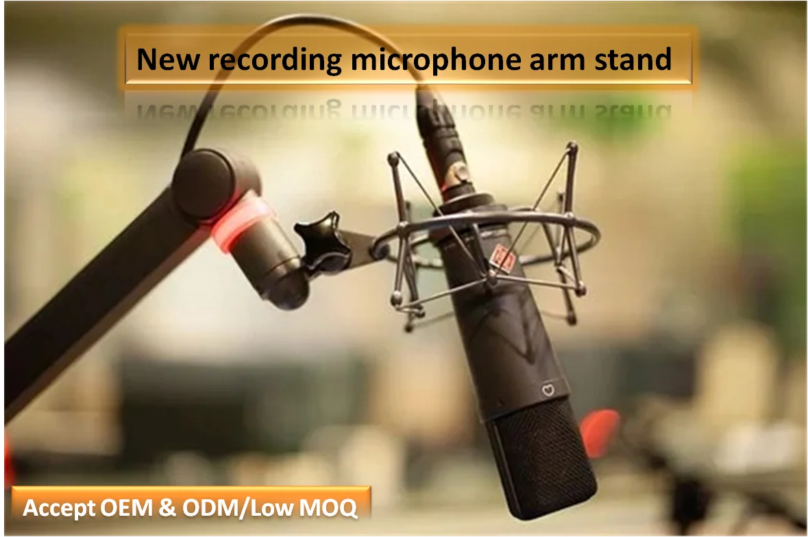 professional desktop microphone stand boom arm mount mobile bracket boom scissor arm mount