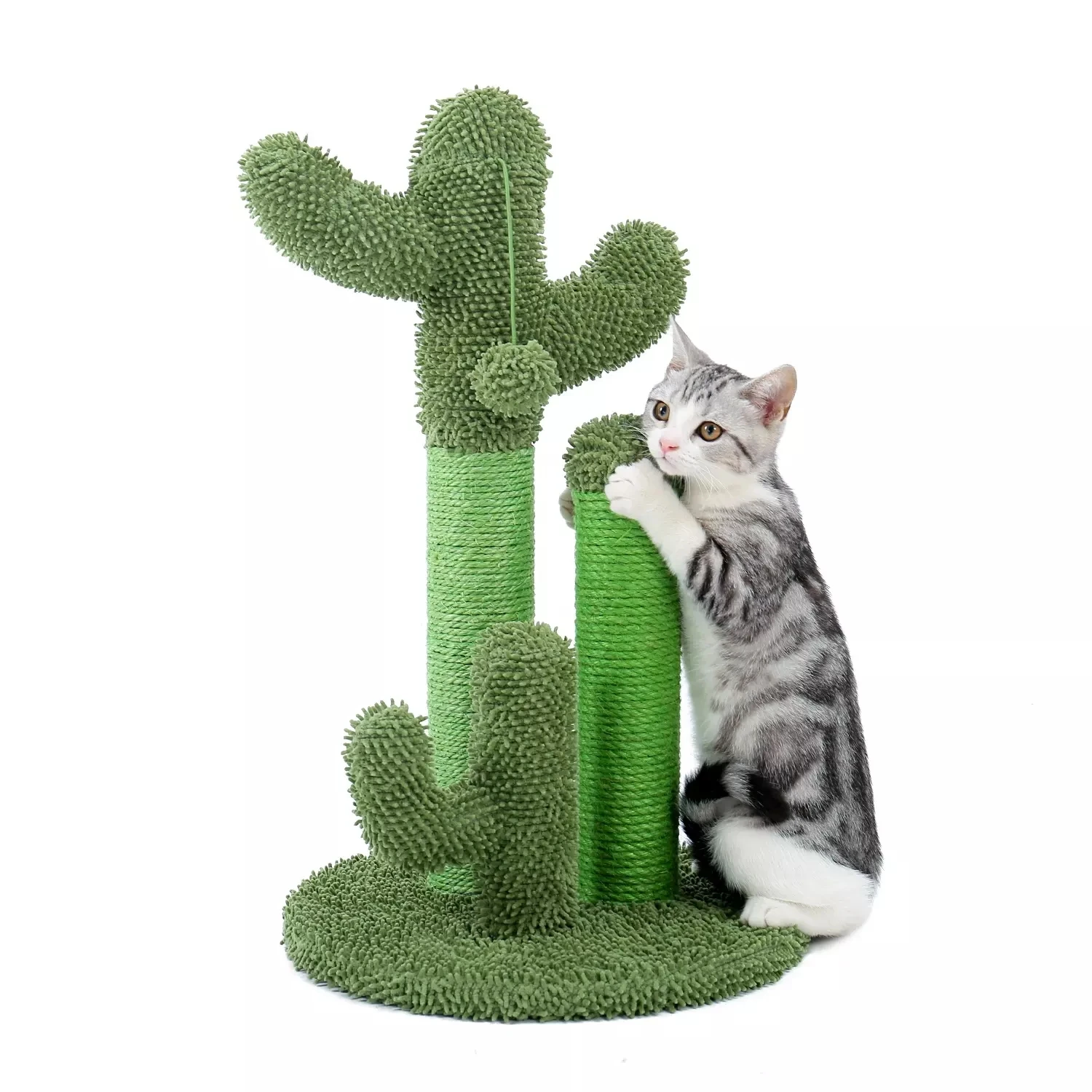 

Canada Warehouse Cactus Cat Tree Cat Scratching Post with 3 Scratching Post Dangling Balls