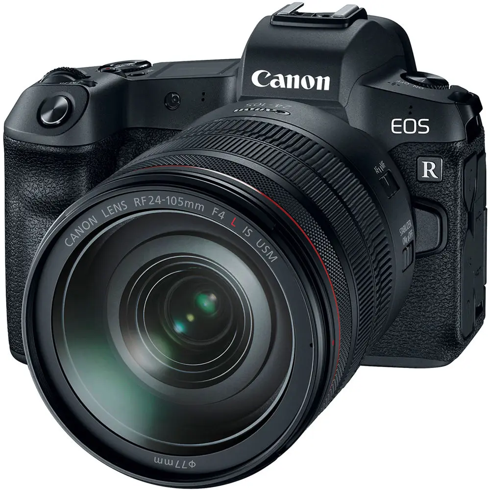 

Canon EOS R Mirrorless Digital Camera KIT RF 24-105mm F4L IS USM Lens + CANON EF-EOS R Mount Adapter, Black