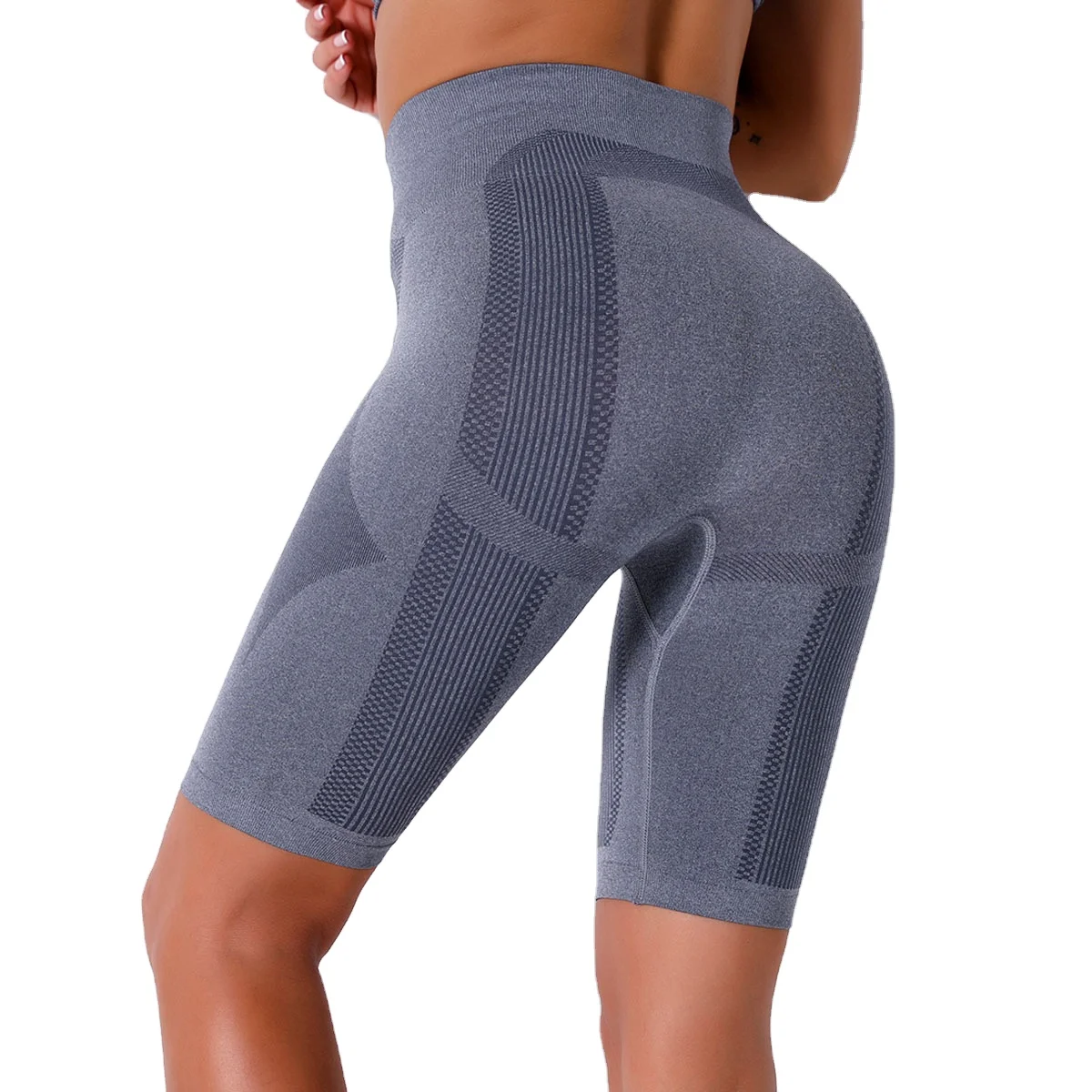 

New Seamless wholesale High Waisted Yoga Pants quick dry fitness running training hip short Leggings, Customized colors