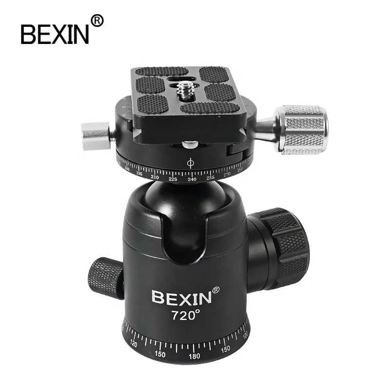 

Bexin High quality camera accessories professional Aluminum camera Ball Head 720 degree rotation panoramic tripod head