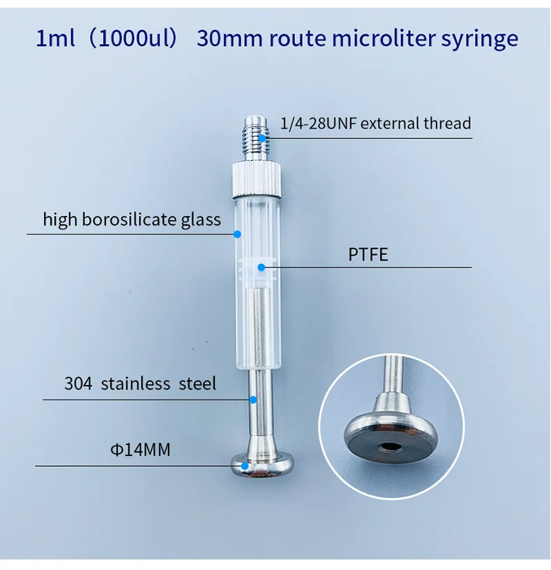 For Gas Chromatography Fluid Sampling 1ml 1cc 1000ul Gastight
