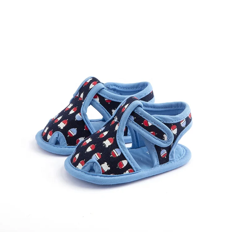
0-18 Months Flat Blue Toddler Baby Sandals For Boy And Girl 