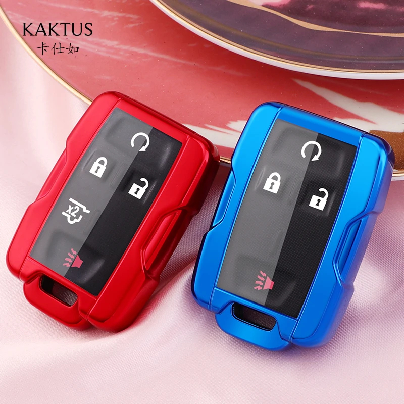 

car key case for Chevy/Silverado/Colorado/GMC car key case Canyon/Sierra/Yukon/Chevrolet key cover smart cover, Blue,silver,purpe black,red