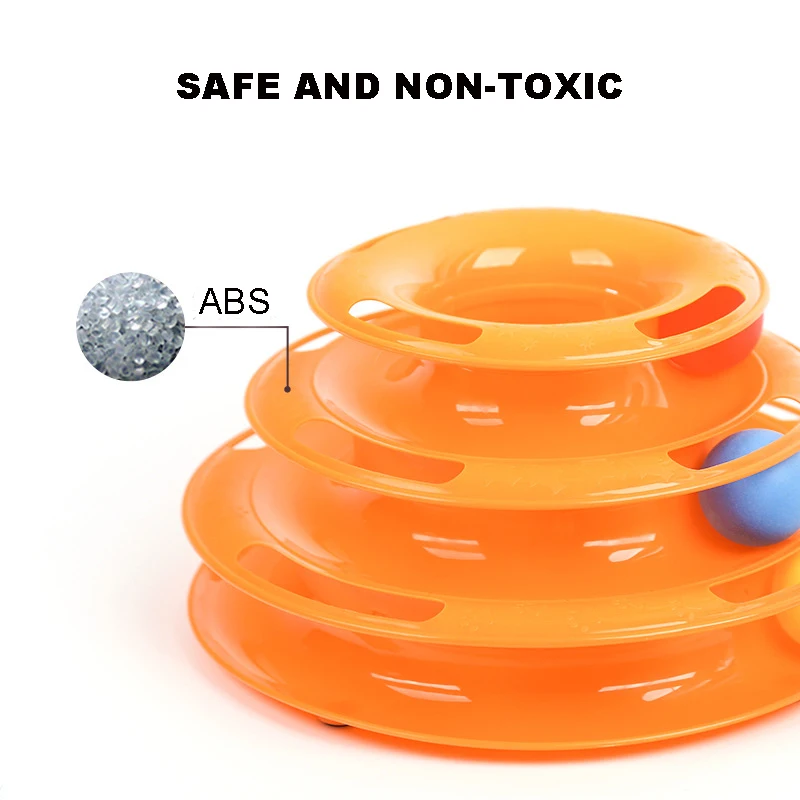 Wholesale Cat Toy Roller Cat Toys 3 Level Towers Tracks Plastic