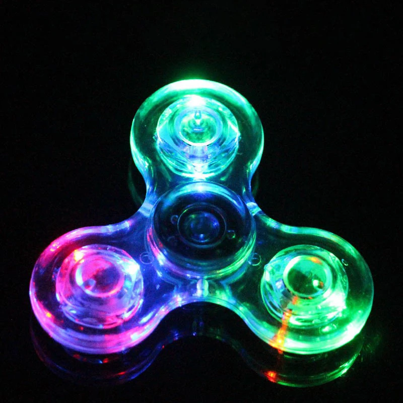

Nicro Crystal Light Luminous Transparent LED Light Up Decompression Children Toy Neon Party Supplies LED Fidget Spinner