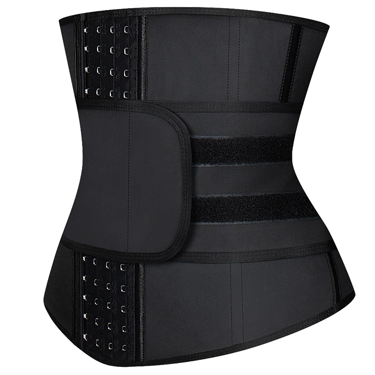 

Latex Waist Trainer 9 Steel Bone 4 hooks Waist Cincher Women Shapewear Corset Slimming Belt