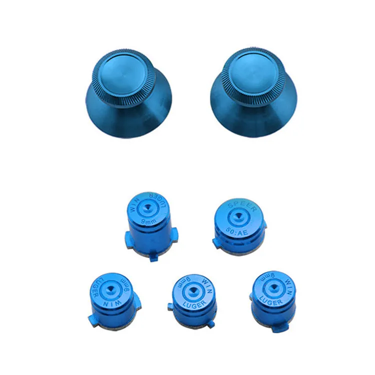 

SYYTECH 7 in 1 Aluminium Metal ABXY Bullet Replacement Mushroom Buttons Kit for Xbox One Controller Joystick, 8 colors option