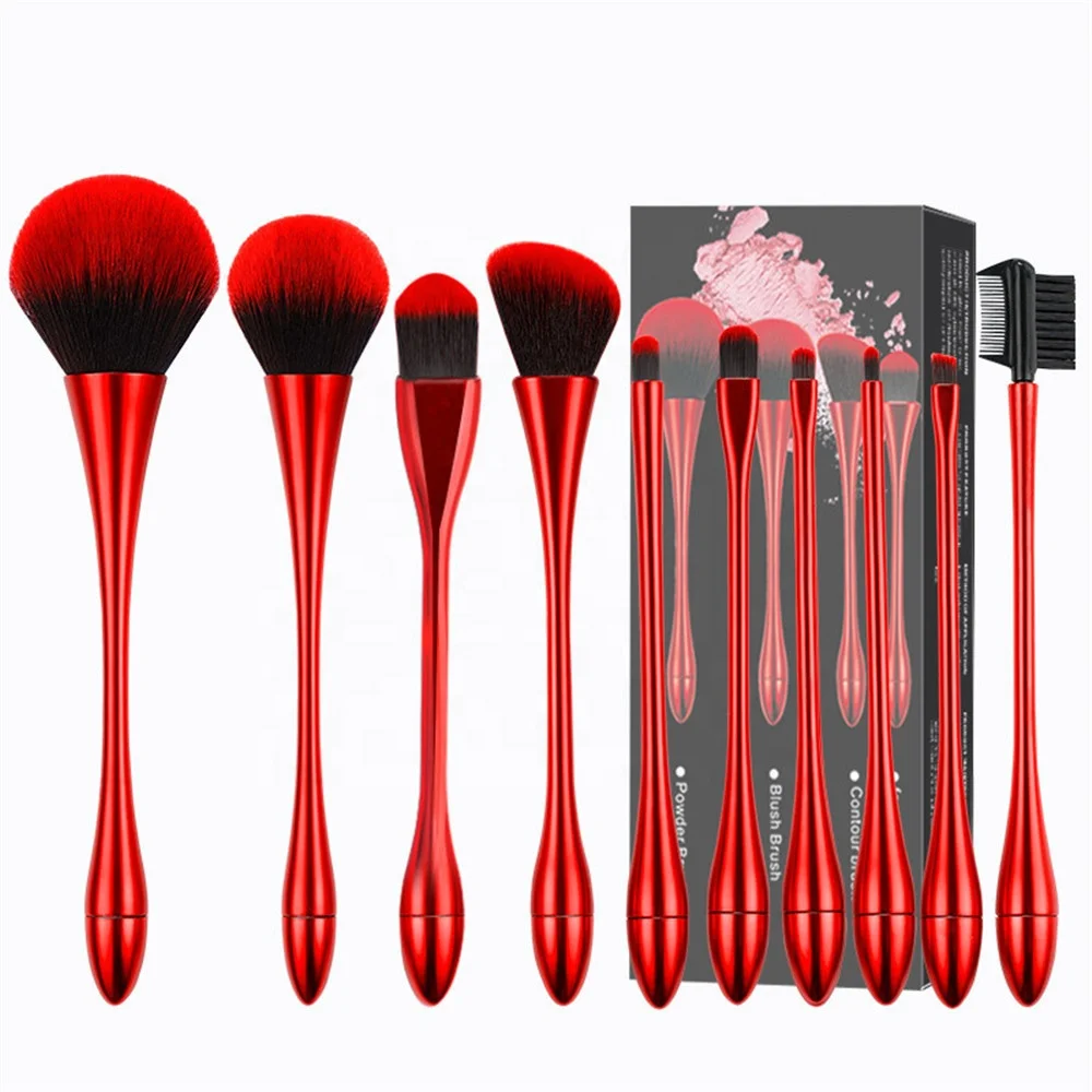 

New Make Up Accessories Red Color Brush Set Makeup Tools Cosmetic Makeup Brushes