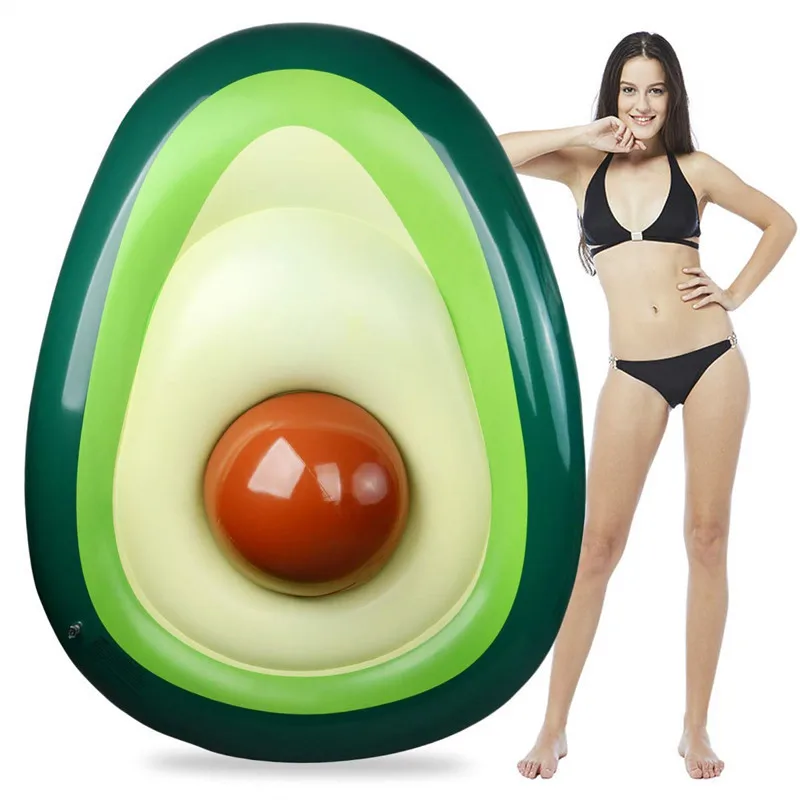

160x125cm Avocado Swimming Ring Inflatable Swim Giant Pool Float for Adults for pool Tube circle Float Swim Pool Toys, Green