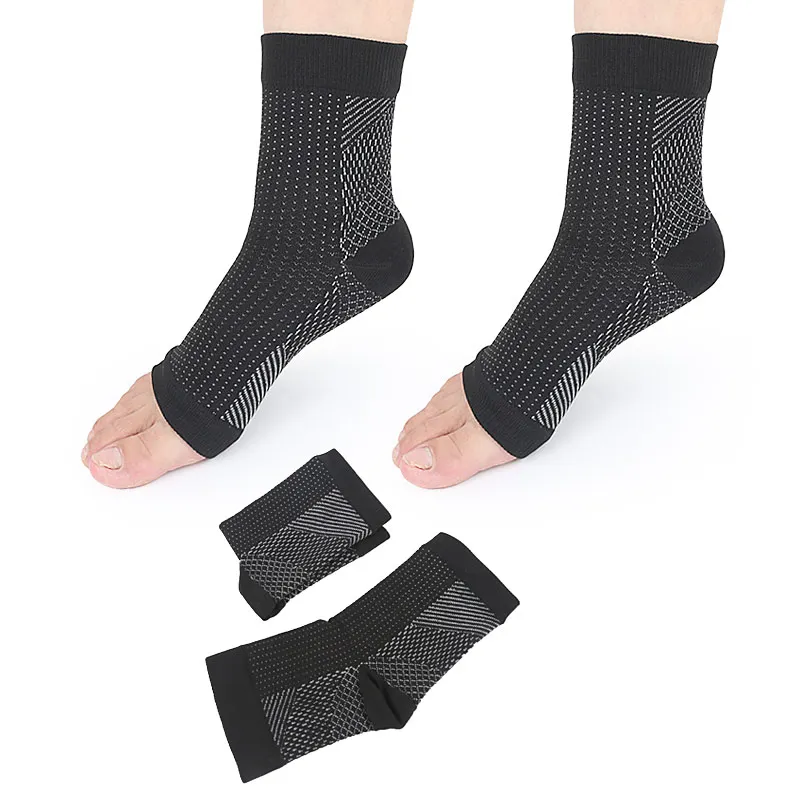 

Wholesale anti slip medical plantar fasciitis socks 15-20 mmhg Compression Foot Sleeves, Black/skin/white/copper