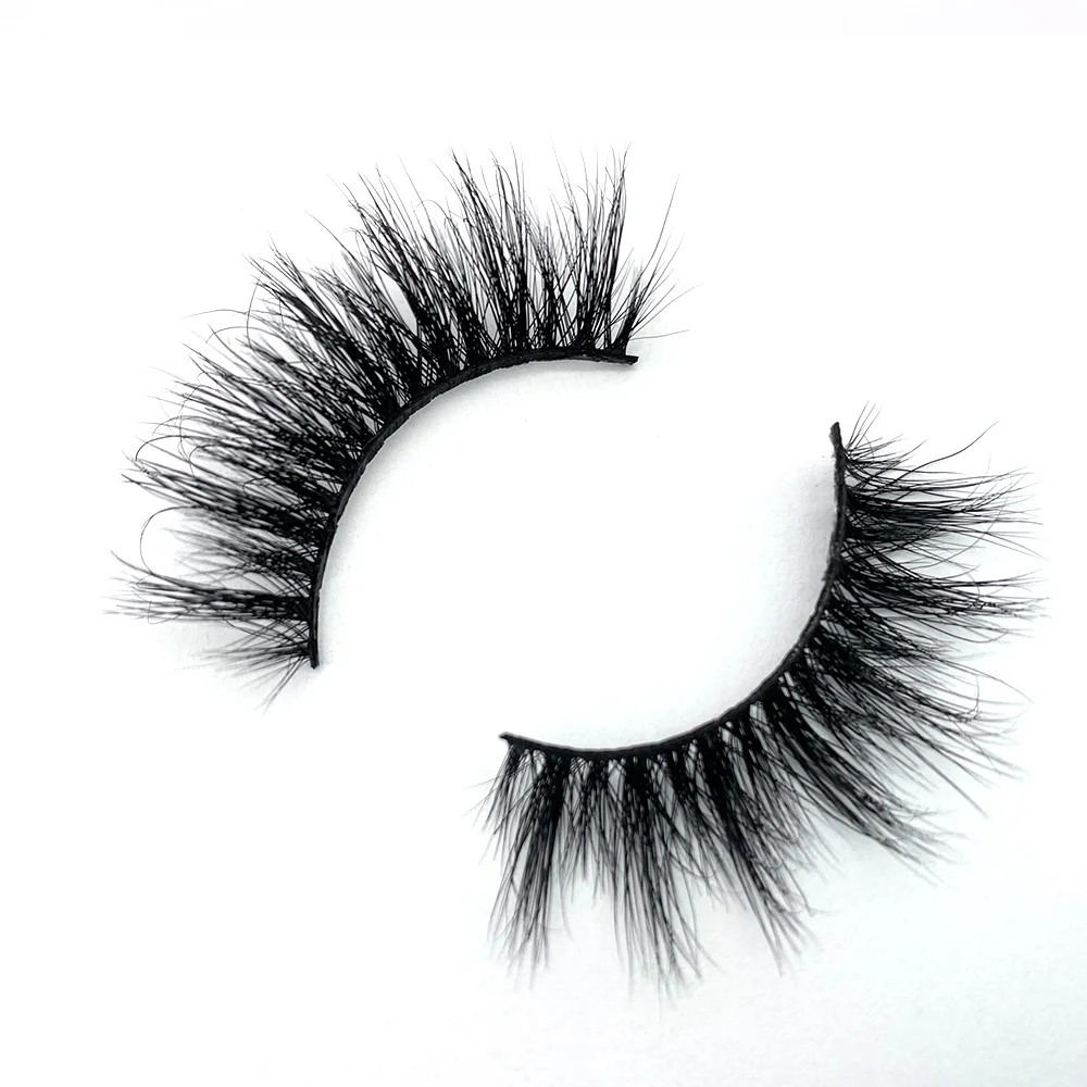 

wholesale fluffly real mink 3d 4d natural lashes mink 3d 14mm with tray