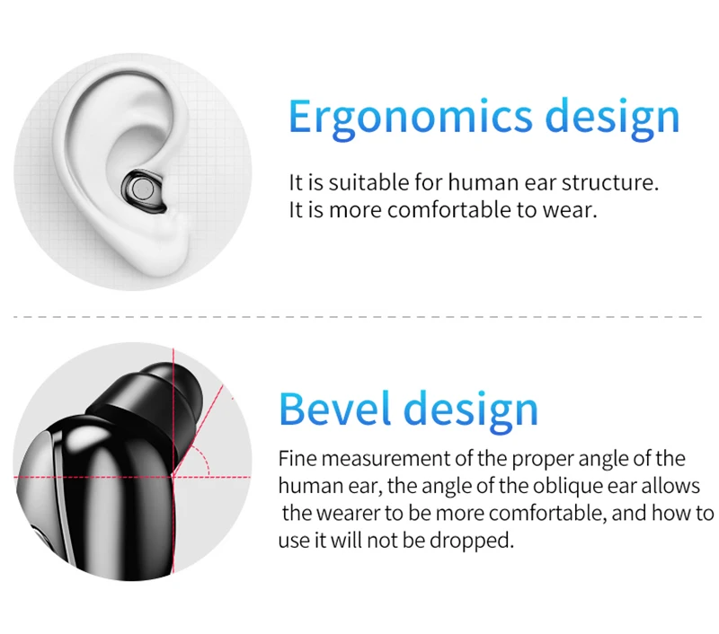 X8 TWS Bluetooth True Wireless Earphones 5D Stereo Earbuds Mini TWS 5.0 Waterproof Headfrees 2200mAh Power Bank For Smart phones - ANKUX.COM