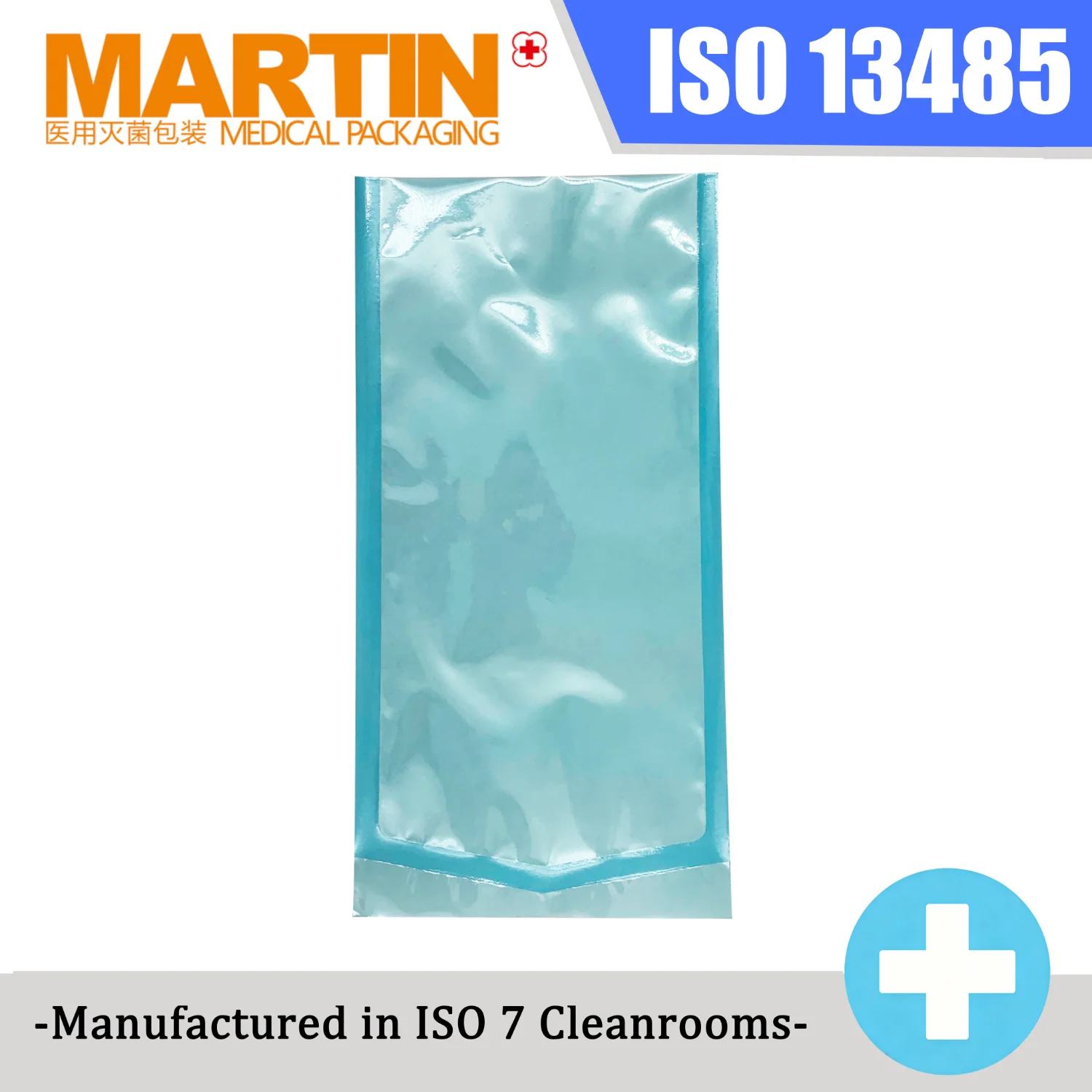 High Barrier White Tyvek Sterile Pouches ISO Class7 Cleanroom Produced Sterilization Pouch for Medical Syringe Needle