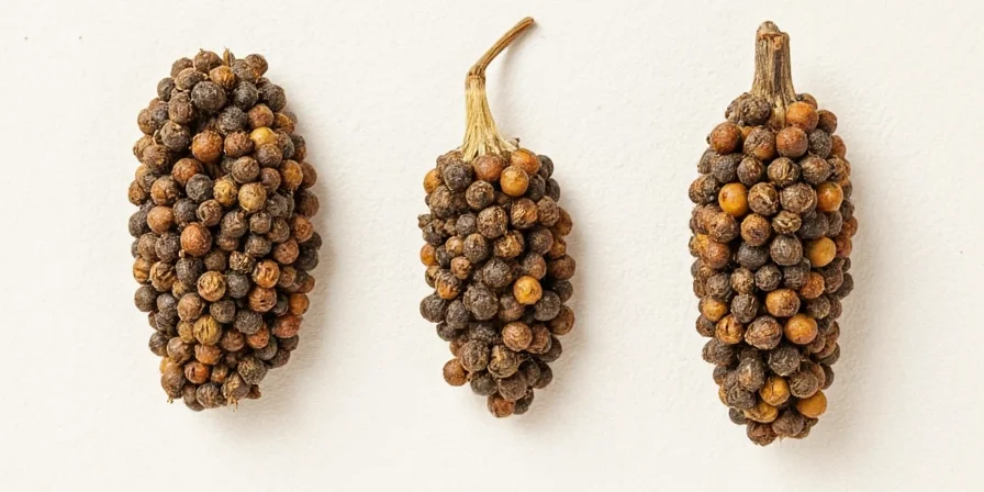Close-up of a black peppercorn under macro lens