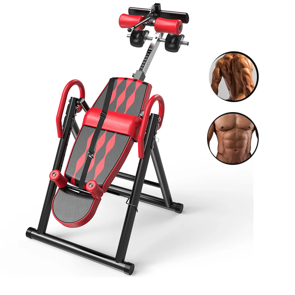 

Back & Head & Waist Cushion Multifunctional Folding Inversion Table Back Stretching Machine