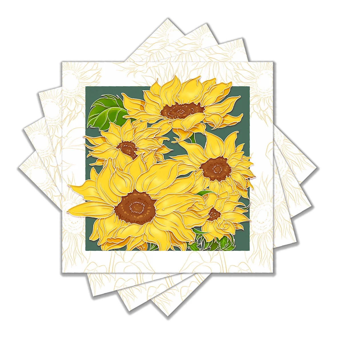 New Design Custom Printed Paper Napkins for Wedding and Lunch