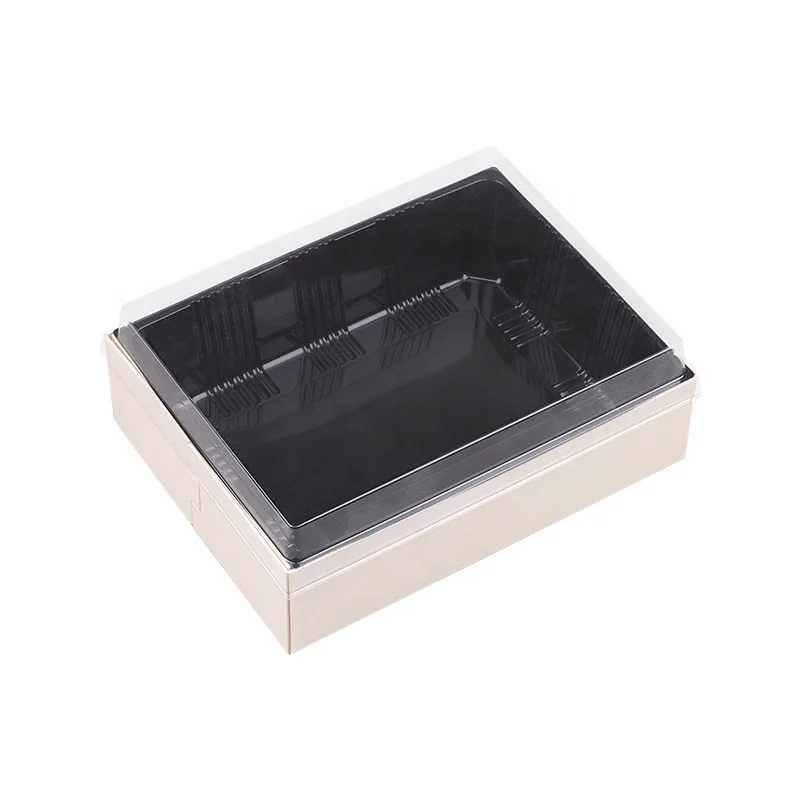 

ESTICK Takeaway Custom Luxury Paper Biodegradable Sushi Box For Food Container Packaging Sushi Set With Clear Lid