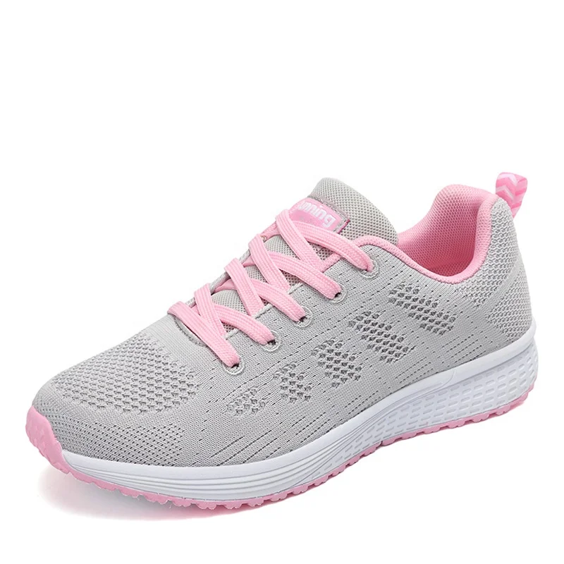 

Breathable female sneakers 2020 lightweight ladies flying weaving sports shoes casual womens stock shoes