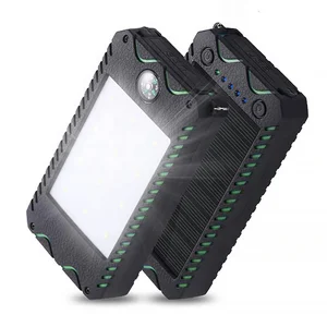 LAIMODA Micro USB Dual 10000mAh Solar Power Bank LED Flashlight