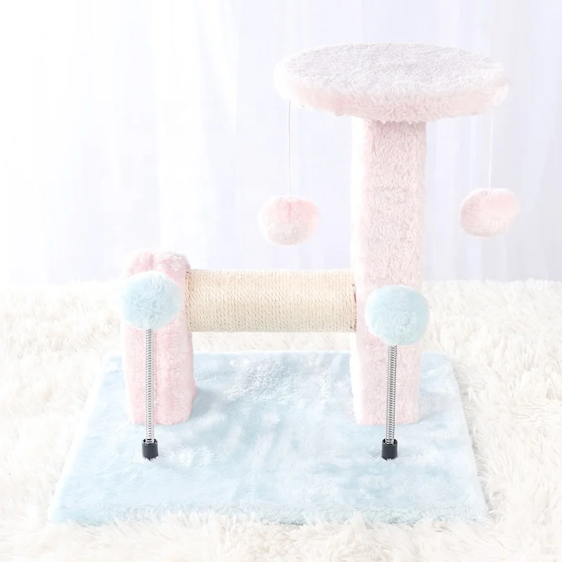 

Wholesales lovely cat climber tree scratch resistance sisal scratching post for cat, Can be customized