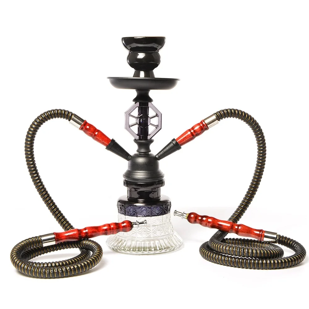 

New style smoking set double pipe hookah glass pot shisha hookah, Picture