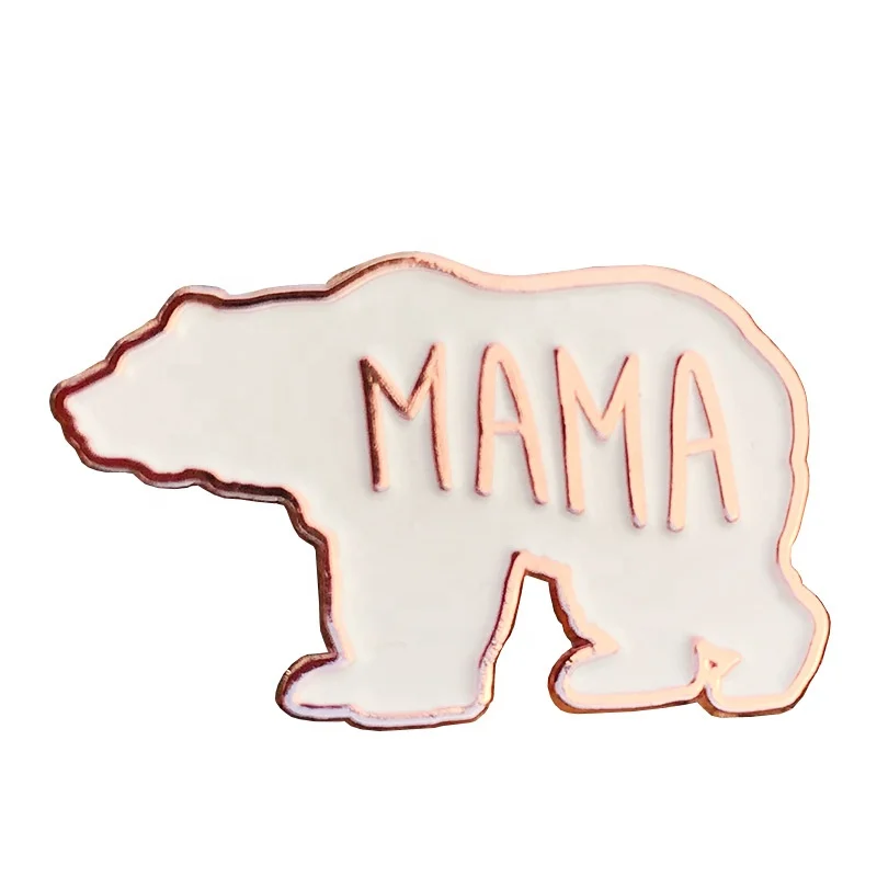 

Fashion Copper Enamel Mama Animal Shape Brooch Mother's Day Gift Pin, Picture