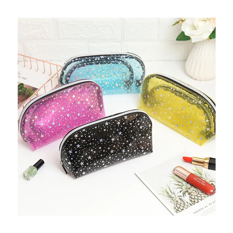 

Fashion Starry Clear PVC Makeup organizer Pouch Cosmetic Bag, Customized