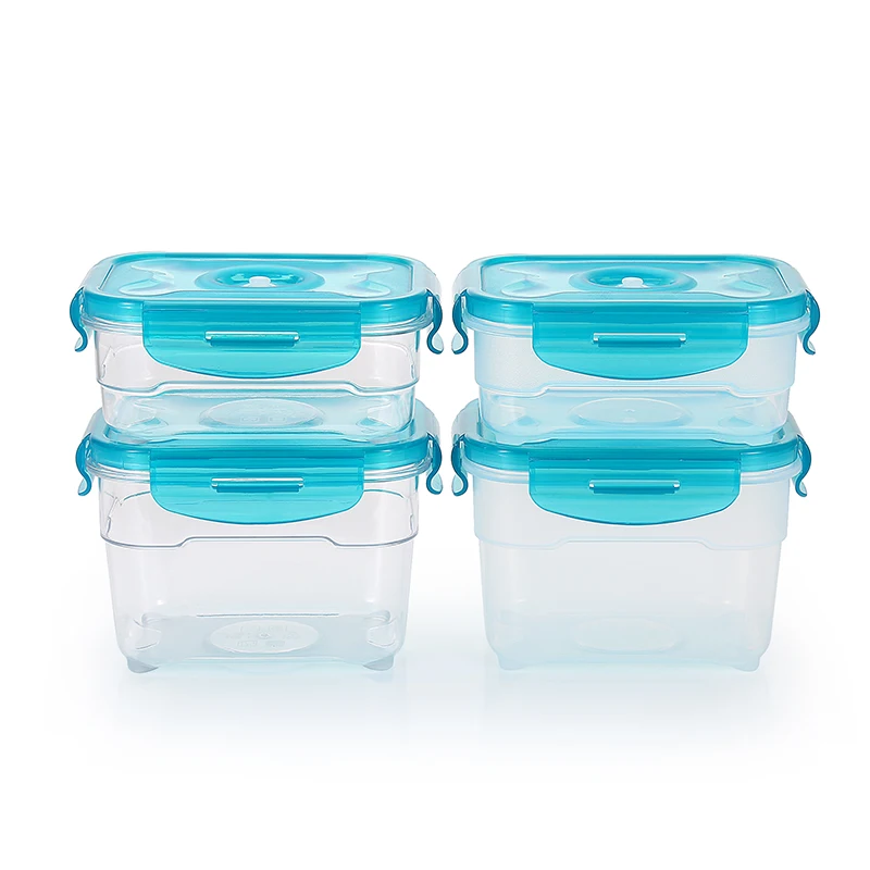 

Amazon Top Seller Easylock Food Bento Box Airtight Food Storage Containers Microwave Safe Plastic Storage Boxes & Bins Square, Customized color
