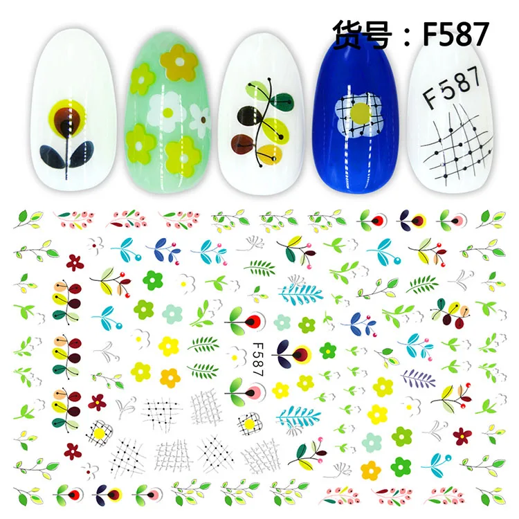 

F586-F592 Hot Selling Fashion Art Nail Sticker Wholesale Diy Nail Art Decoration Sticker