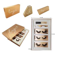 

Luxury 3D Faux Mink Custom Logo Package False Eyelash mink lashes mink fake eyelash