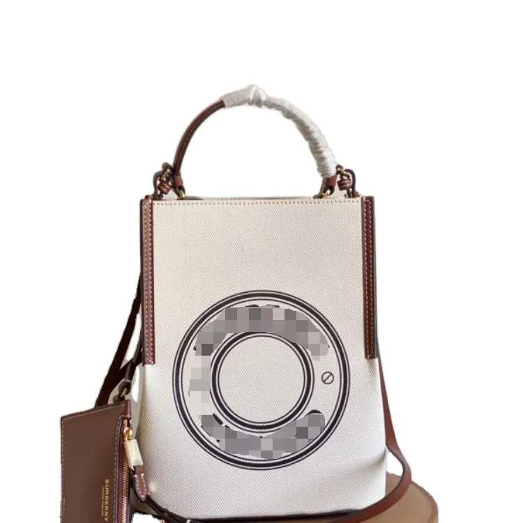 

British Fashion Luxury Brand Handbag High Quality Calfskin Canvas Handbag For Women, 2 colors