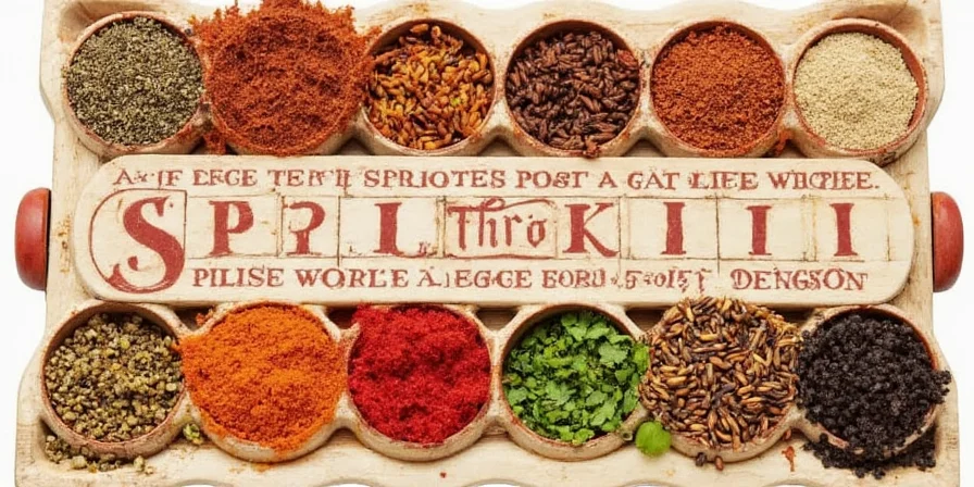 Before and after photo of spice drawer organization