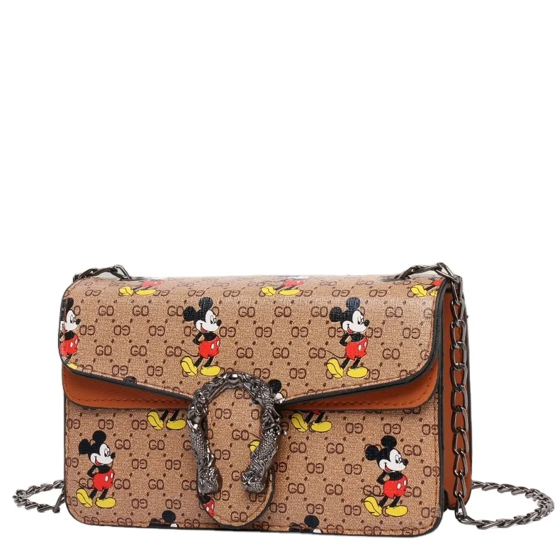 

2021 new Mickey mouse cartoon handbag crossbody fashion women hand bags comestic mobile phone bag wholesale custom, Picture