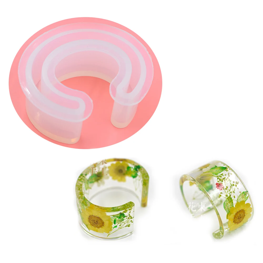 

Semi-open Bangle Mold C Shaped Silicone Round Bracelet Mold for Jewelry Casting Resin Mould