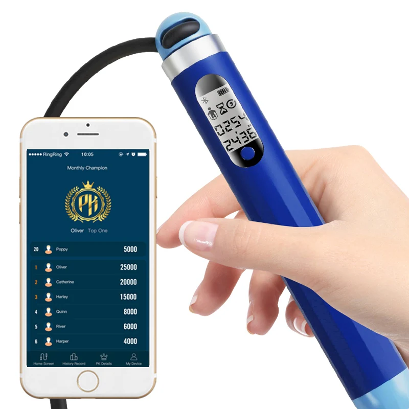 

J-style fitness jump rope with app control 3 skip mode support skipping rope jump