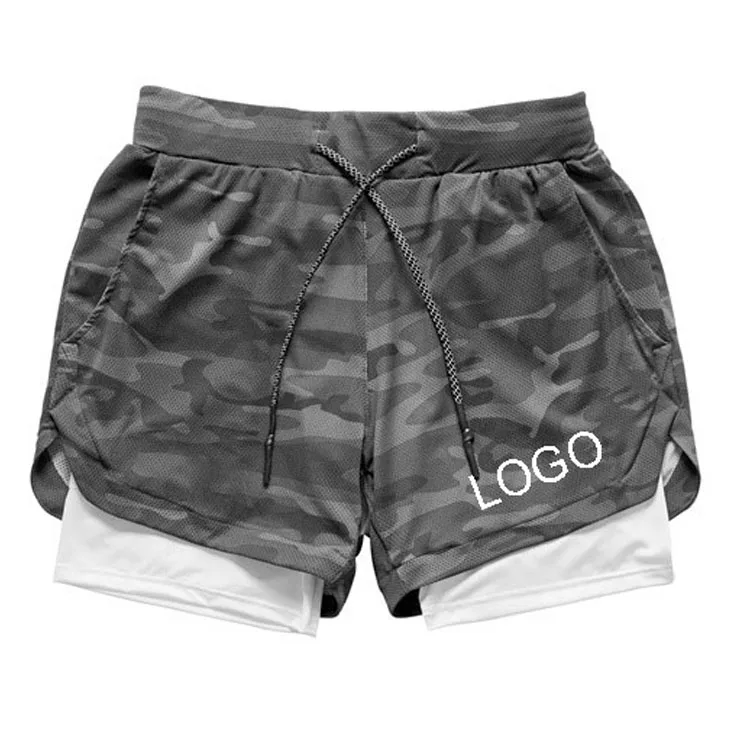 

summer sweat shorts custom logo mens running training shorts with pocket plus size camo Workout gym sports wear for men