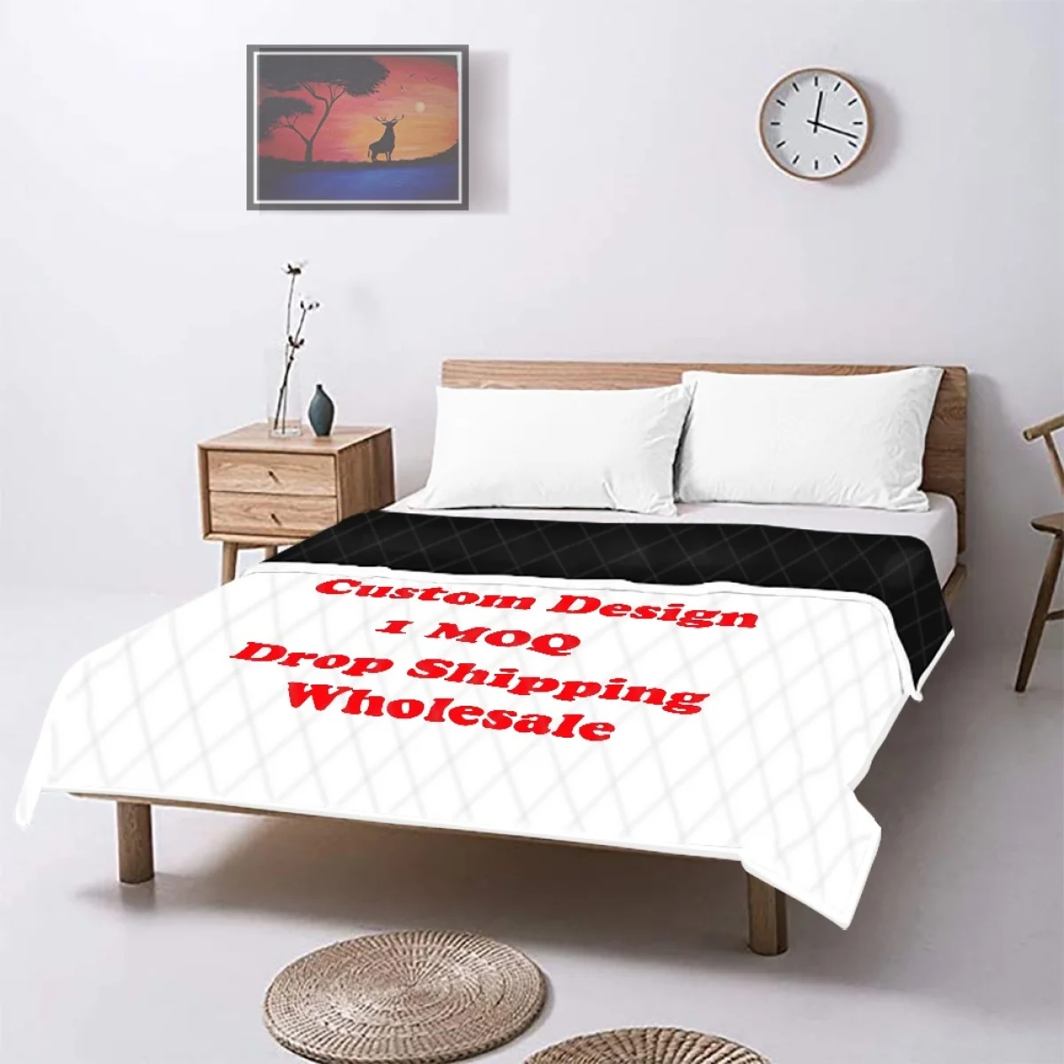 

Print On Demand Premium Quality 2023 Polyester Thin Summer Custom Knitting Air Conditioning Quilted Bedding For Four Seasons