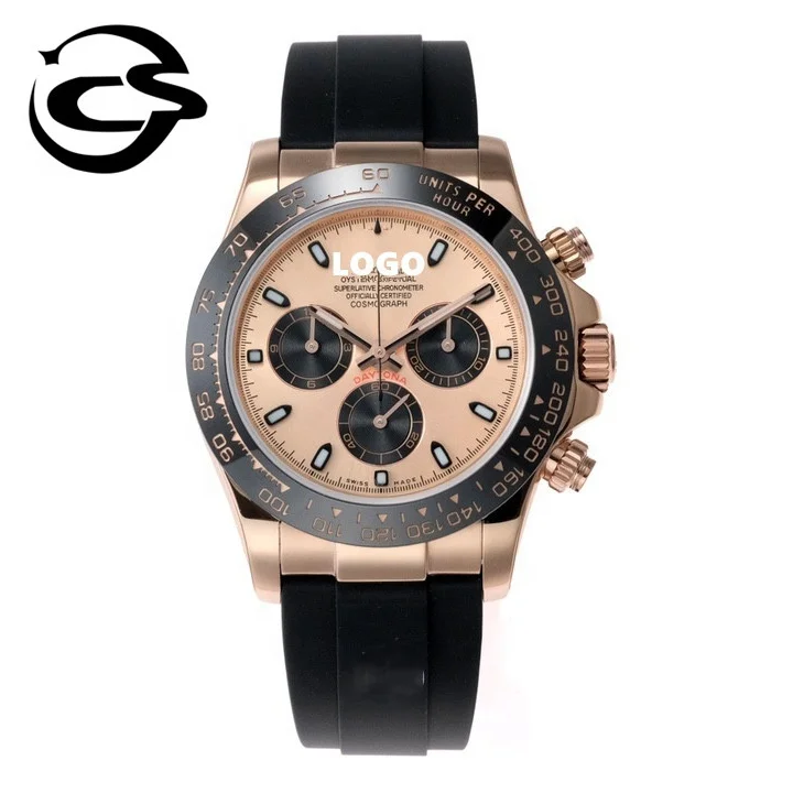 

Luxury Diver mechanical watch Luminous JHF 904L steel ETA 4130 Timing movement 116519LN rose gold Rollexables brand watch