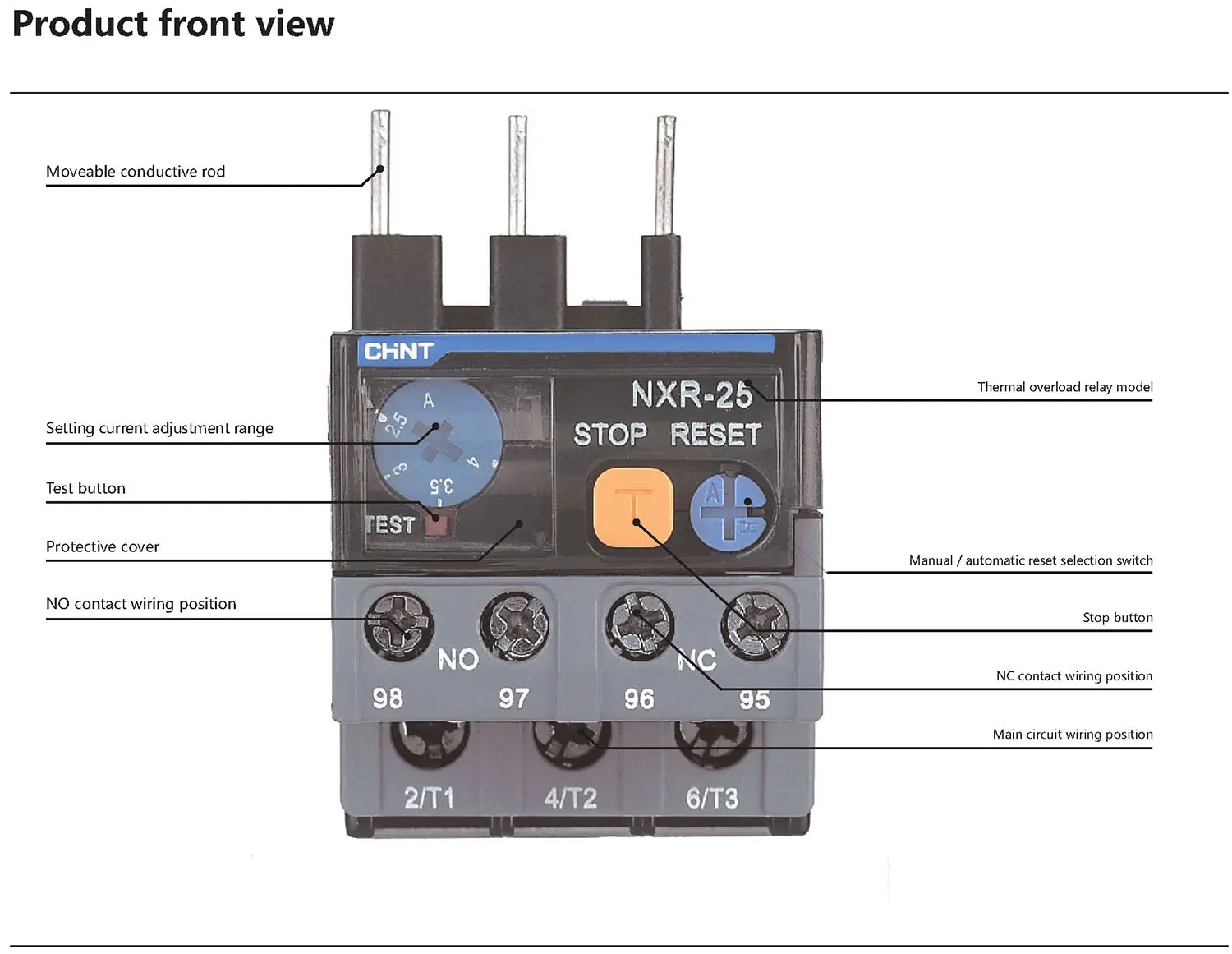 Chint original NXR Overload Relay NXR-12 NXR-25 NXR-38 NXR-100 NXR-200 NXR-630 CHNT Thermal Overload Relay