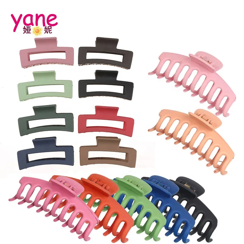 

Fashion high quality 9 cm hair claw clips for women can custom color and package